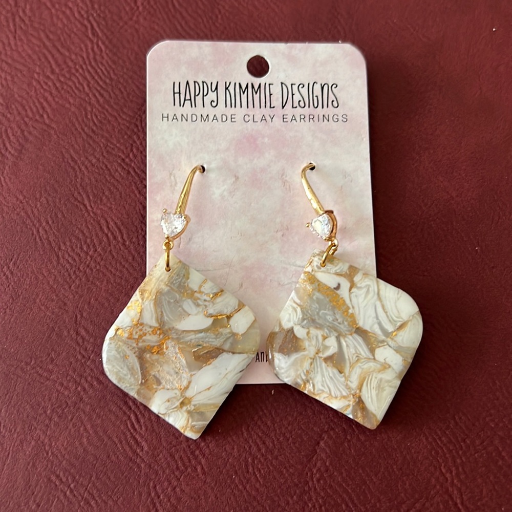 Handmade clay earrings
